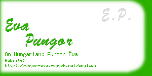 eva pungor business card