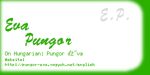 eva pungor business card